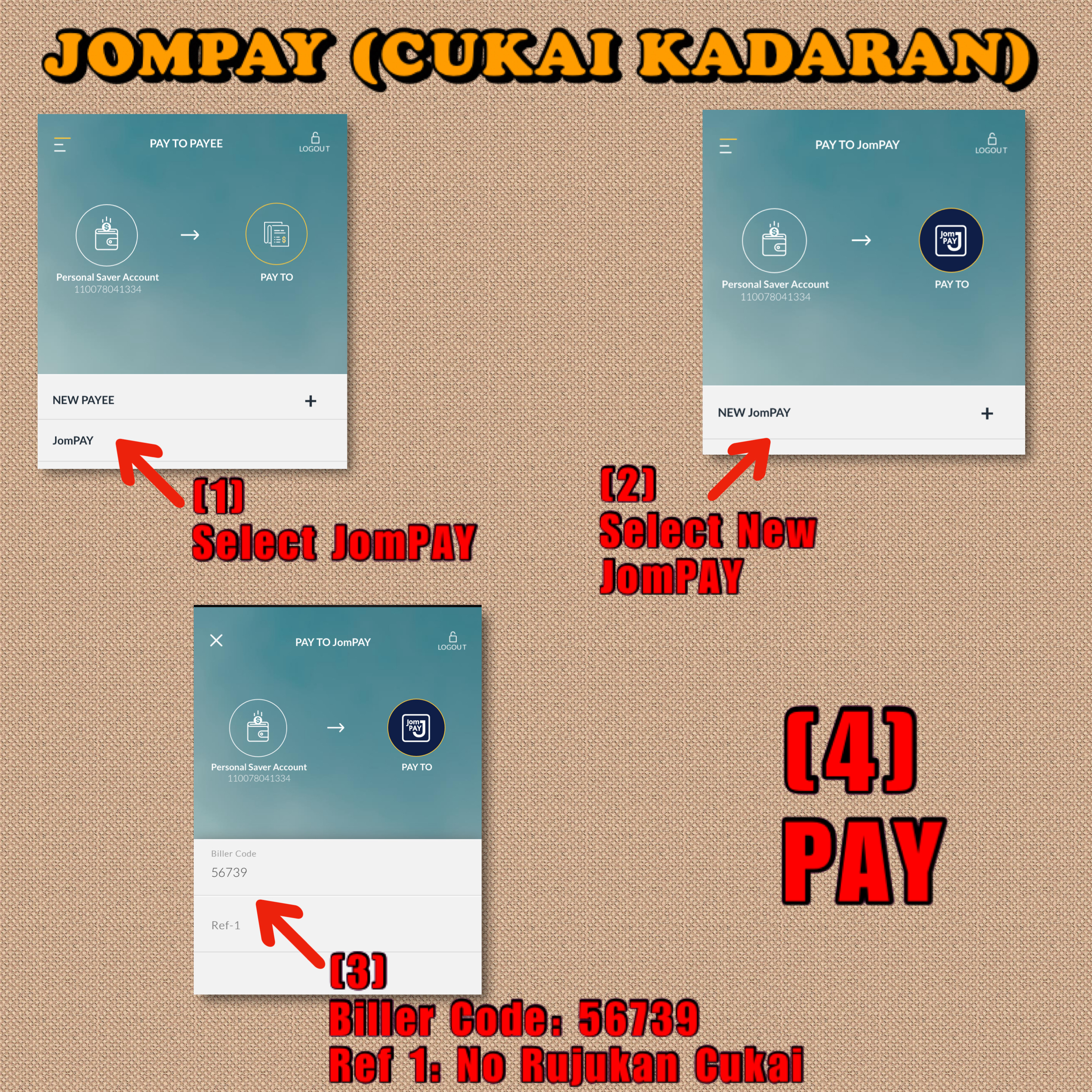 Kaedah Pembayaran dengan JOMPAY